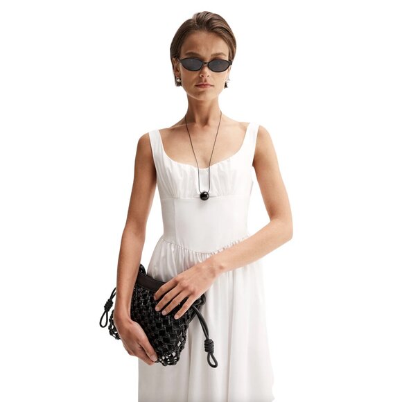 501. ELKA COLLECTIVE Sonia White Maxi Dress $329 NWT Sz US 2 AU 6 - Picture 2 of 4